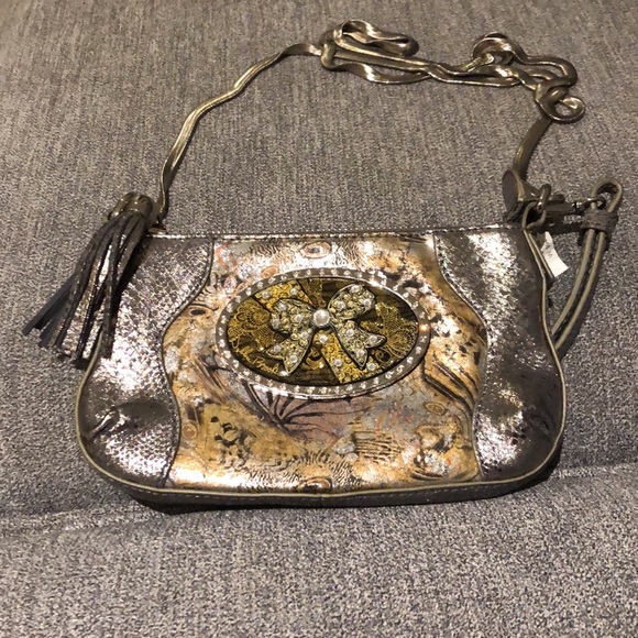 Debbie Brooks Handbags - NWOT Silver/ Gold Embellished Shoulder/Crossbody Bag